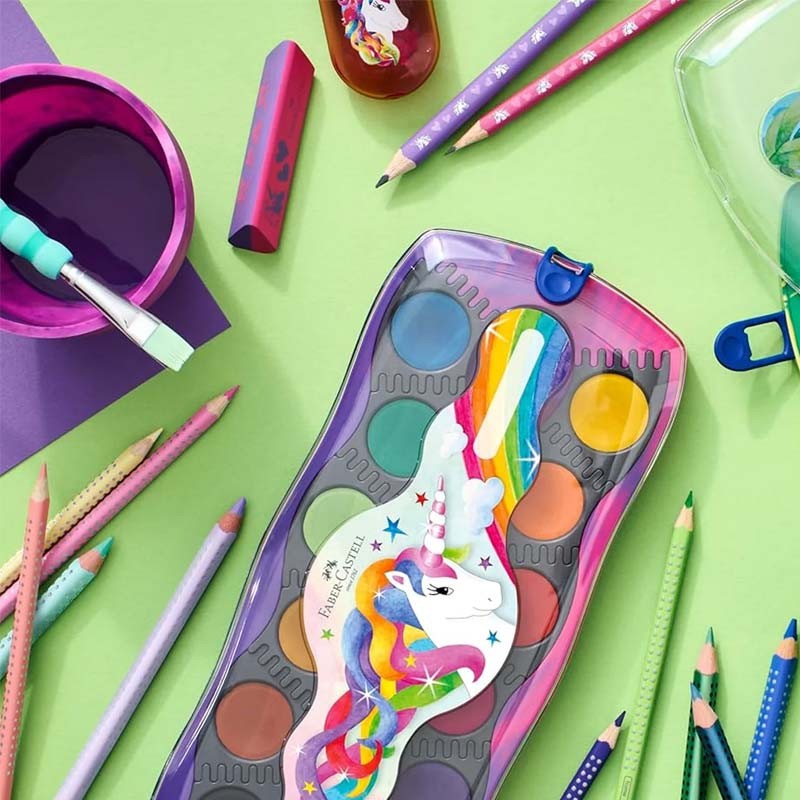 Pahar pictura Click&Go Pink Marble Faber-Castell