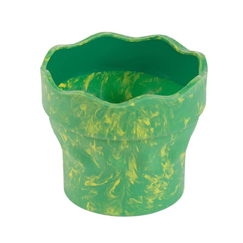 Pahar pictura Click&Go Green Marble Faber-Castell