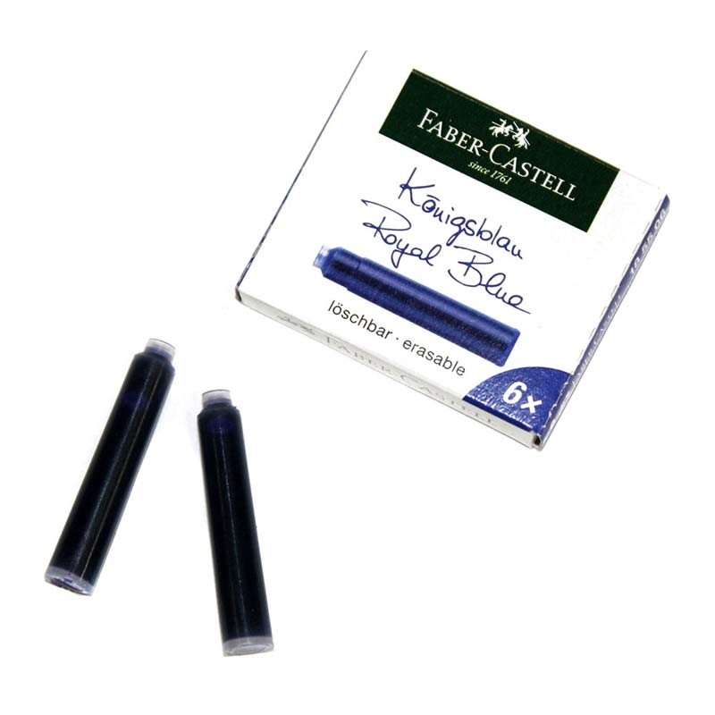 Set 6 patroane cerneala Royal Blue Faber-Castell