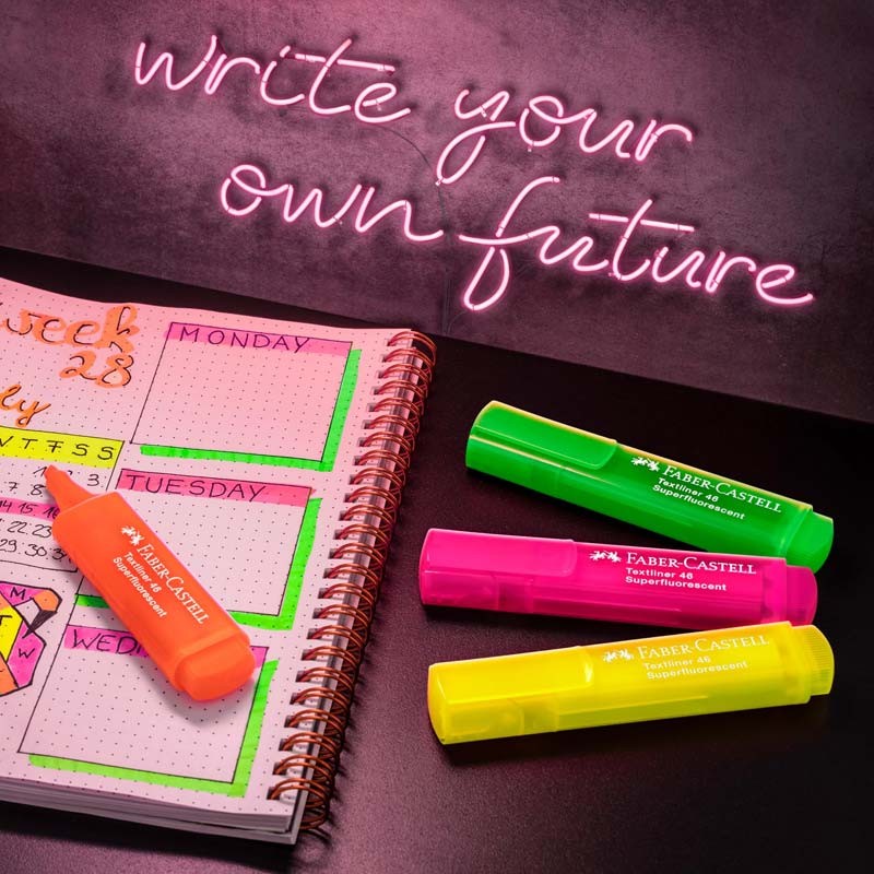 Set 4 marker evidentiator Super Fluo Faber-Castell