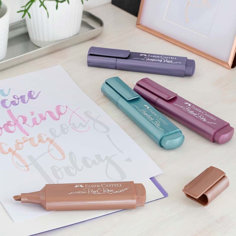 Set 4 marker evidentiator Sparkling Faber-Castell