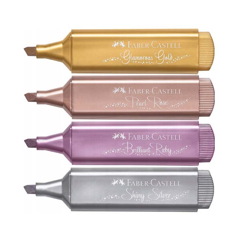 Set 4 marker evidentiator Sparkling Faber-Castell