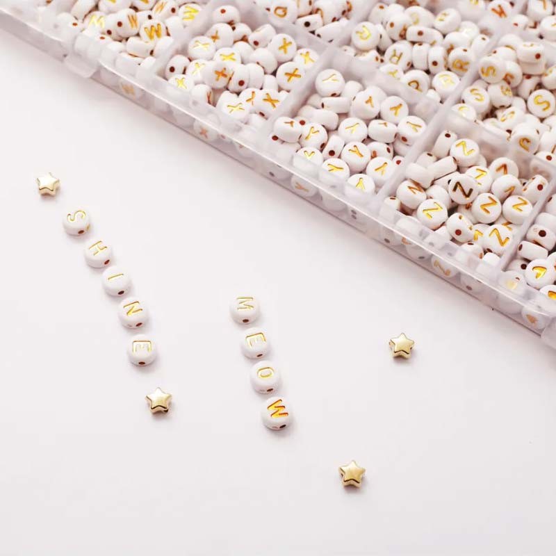 Set perle alfabet Gold Graine Creative