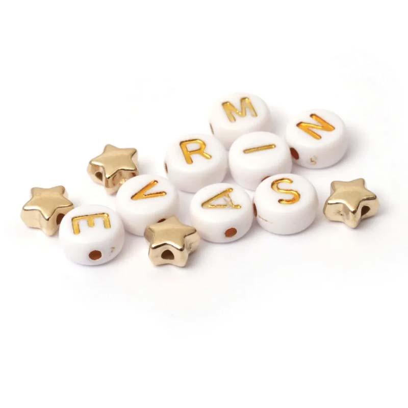Set perle alfabet Gold Graine Creative