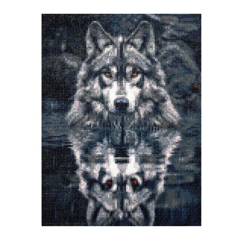 Pictura cu diamante Wolf Graine Creative