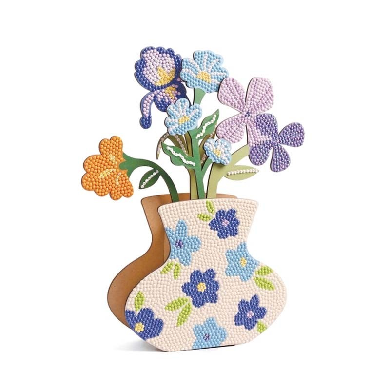 Pictura cu diamante Flowers Blu Graine Creative