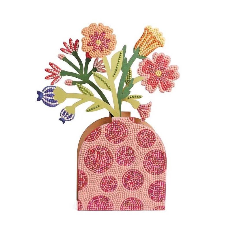 Pictura cu diamante Flowers Red Graine Creative