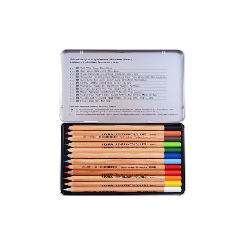 Set 12 creioane colorate acuarelabile Rembrandt Lyra