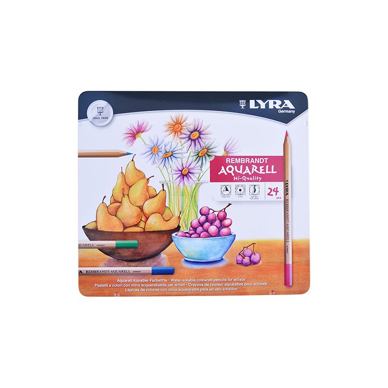 Set 24 creioane colorate acuarelabile Rembrandt Lyra