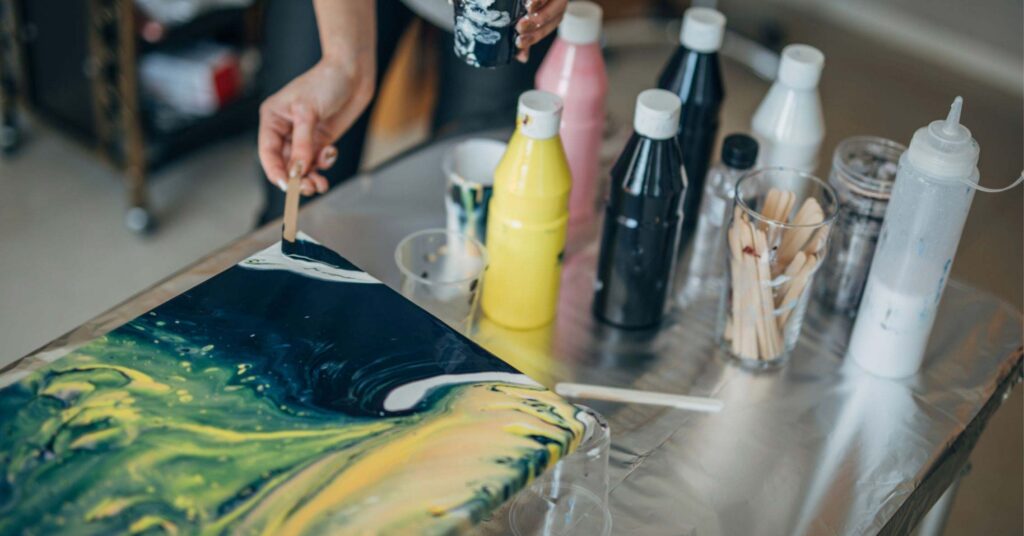 Materiale pictura pouring