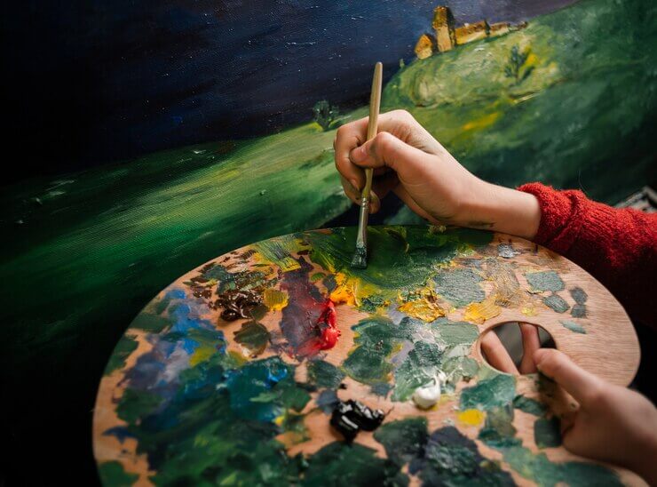 pensule pictura atelier