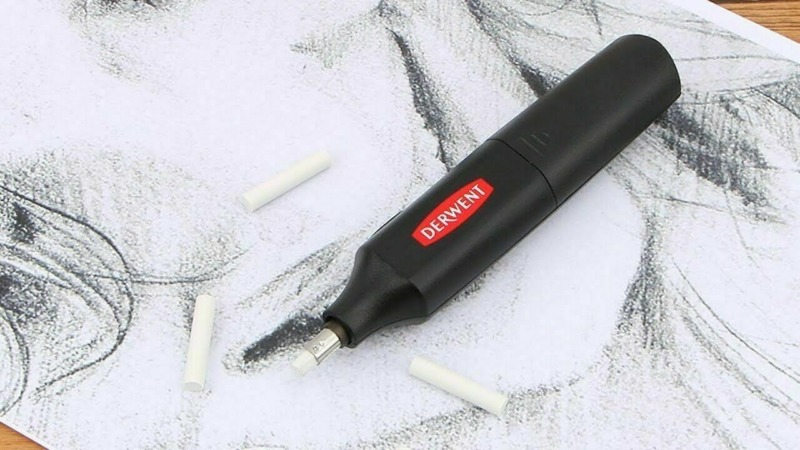 Accesorii utile pentru desen în creion, radiera electrică