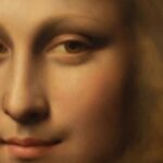 Tehnica sfumato (detaliu cu chipul Mona Lisei, Leonardo da Vinci, chip misterios)