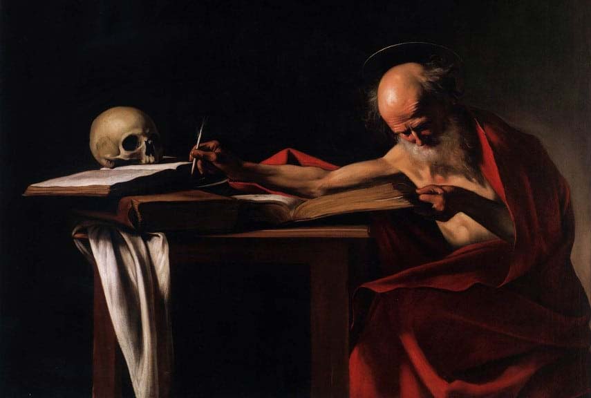Cum recunoști o pictură barocă? Sfântul Ieronim scriind (1906) - Michelangelo Merisi da Caravaggio