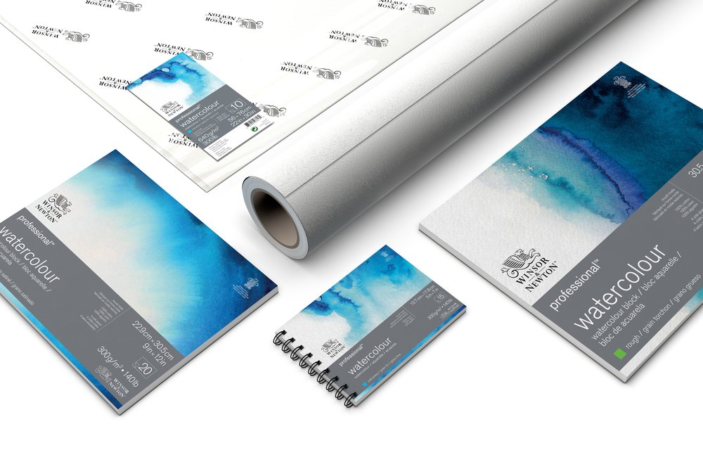 Blocurile Fabriano și Winsor & Newton pentru tehnici umede