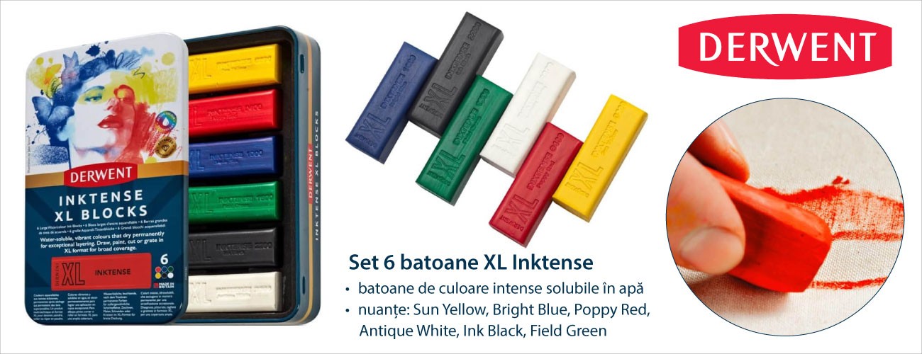 Set 6 XL batoane Inktense Derwent