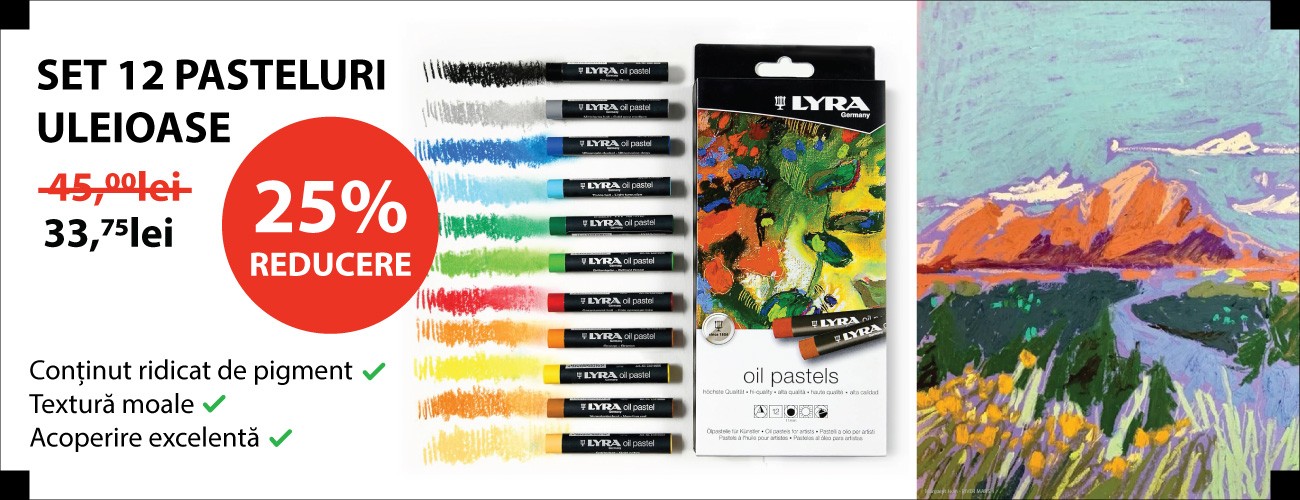 Reducere set 12 pasteluri uleioase Lyra